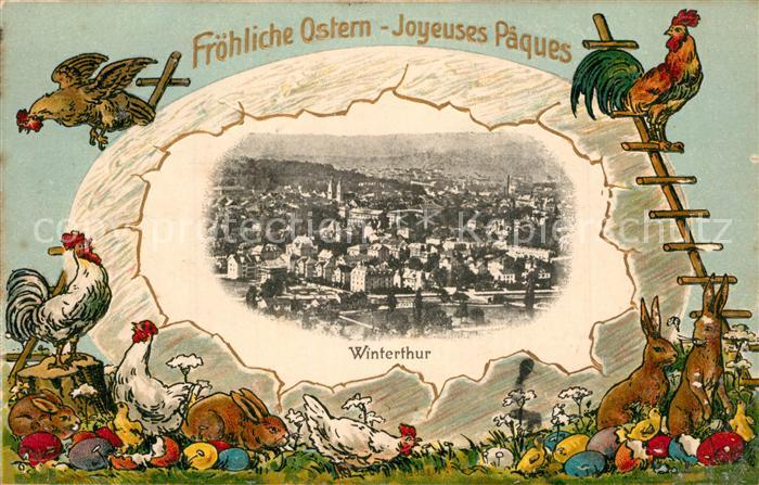 Winterthur ZH Froehliche Ostern Joyeuses Paques