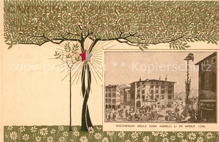 Lugano TI Saccheggio della Casa Agnellie Aprile 1799