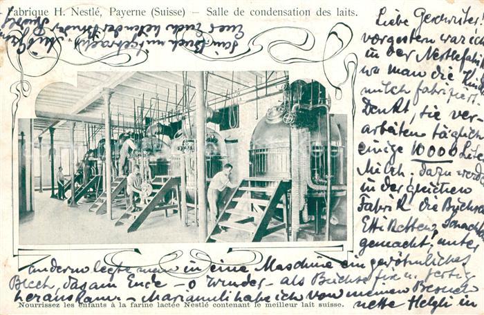Payerne Nestle Fabrik Milch Kondensation