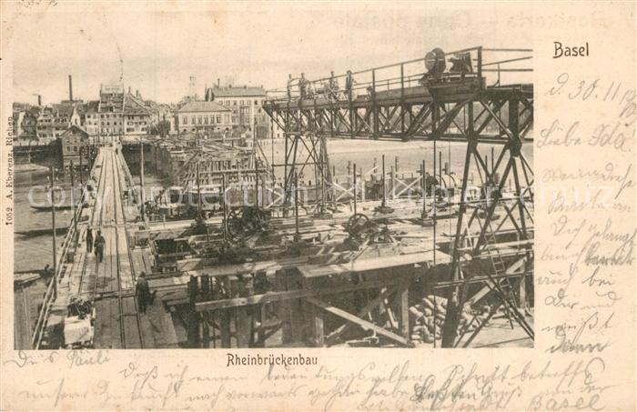 Basel BS Rheinbrueckenbau