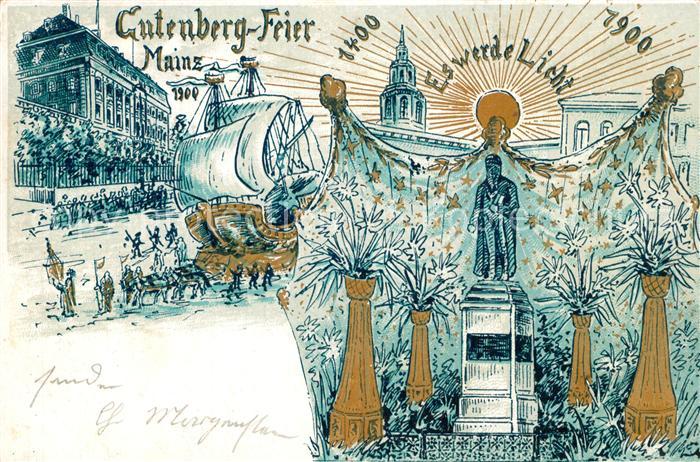 Mainz Rhein Gutenberg Feier Es werde Licht