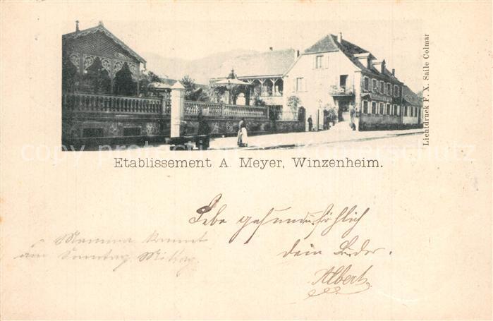 Winzenheim Wintzenheim Elsass Etablissement Meyer