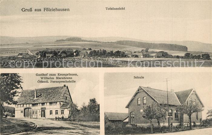 Foelziehausen Panorama Gasthof zum Kronprinzen Schule