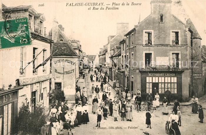 Falaise Calvados Guibray Place de la Bourse Rue du Pavillon