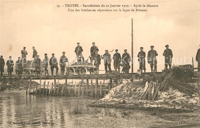 Troyes Aube ueberschwemmung Reparatur nach der Katastrophe Brienne Linie