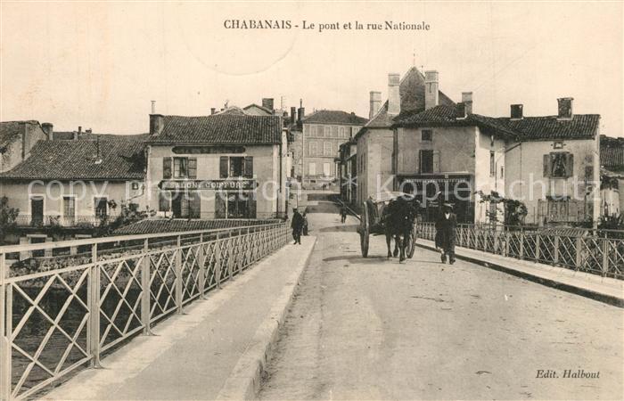Chabanais Le pont la rue Nationale