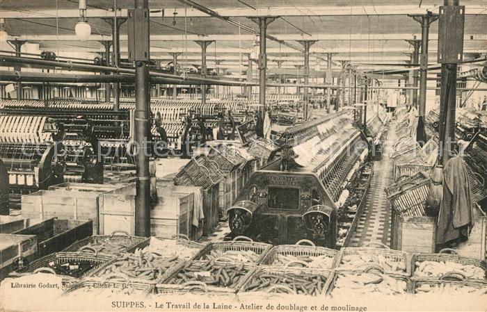 Suippes Le Travail de la Laine Atelier de la doublage moulinage
