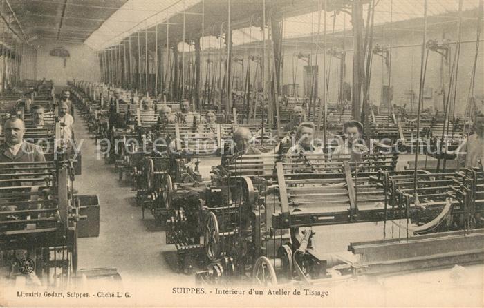 Suippes Interieur d un Atelier de Tissage
