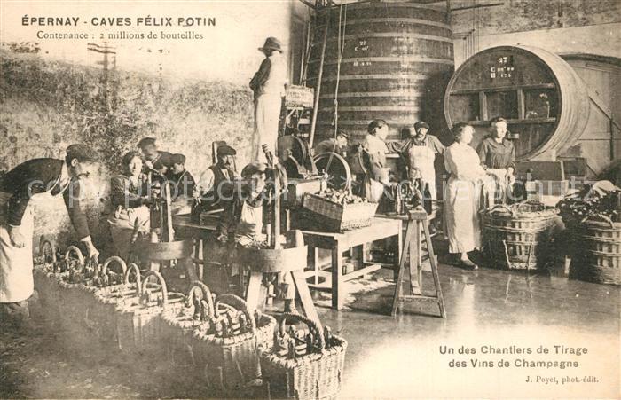 Epernay 51 Caves Felix Potin Chantiers de Tirage d