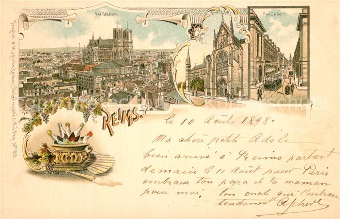 Reims Champagne Ardenne Rue Colbert Vue Generale