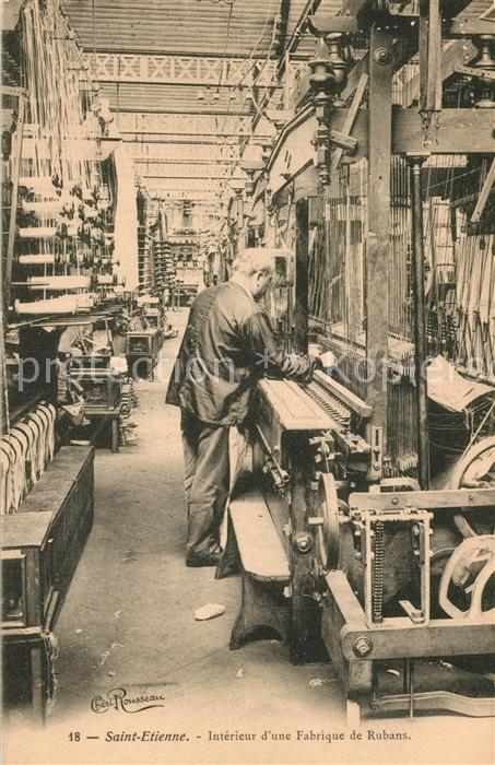Saint-Etienne 42 Loire Interieur d_une Fabrique de Rubans