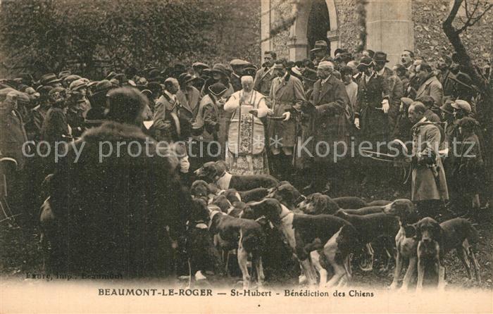 Beaumont-le-Roger Saint Hubert Benediction des Chiens