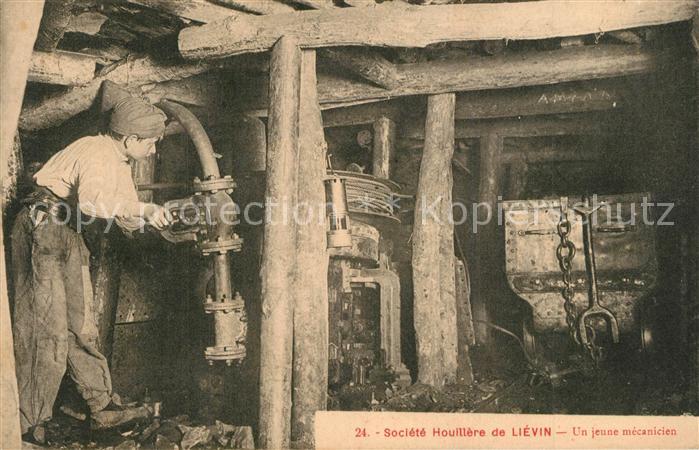 Lievin Societe Houillere un jeune mecanicien