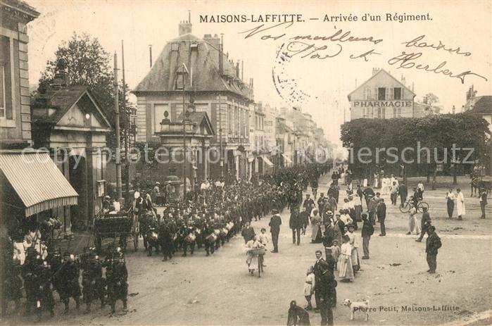Maisons-Laffitte Arrivee d_un Regiment