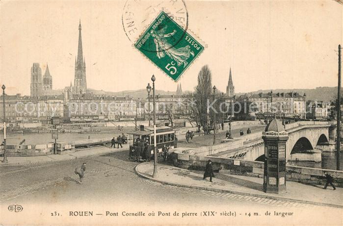 Strassenbahn Rouen Pont Corneille Pont de Pierre