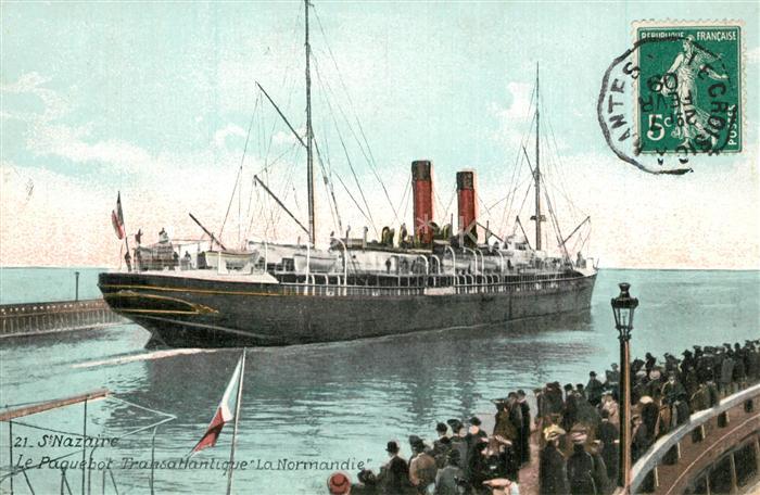 Dampfer Oceanliner Paquebot La Normandie Saint-Nazaire