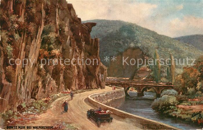 Verlag Tucks Oilette Nr. 791 Bunte Kuh Walporzheim N. Beraud