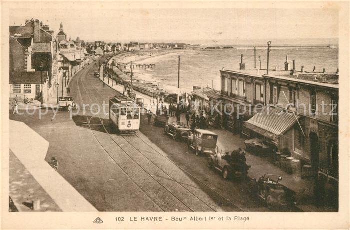 Strassenbahn Le Havre Boulevard Albert Ier Plage
