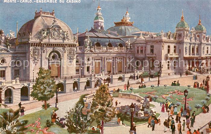 Verlag Tucks Oilette Nr. 16 Monte-Carlo Ensemble du Casino