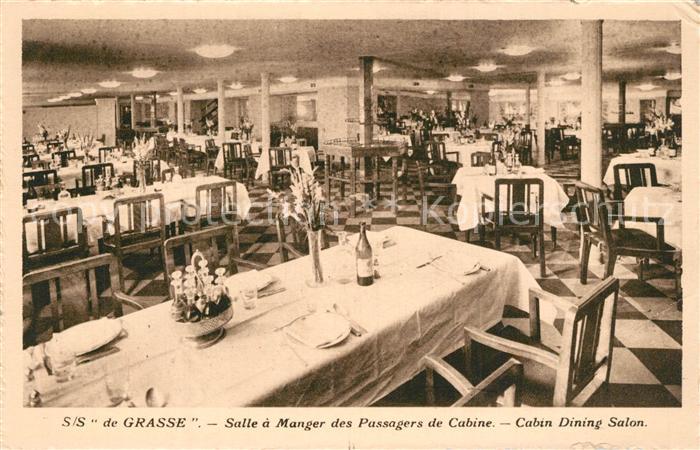 Dampfer Oceanliner S/S de Grasse Salle a Manger
