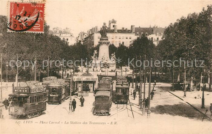 Strassenbahn Lyon Place Carnot Station des Tramways