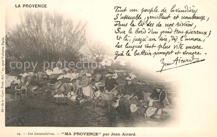 W?scherin Gedicht Les Lavandieres Jean Aicard