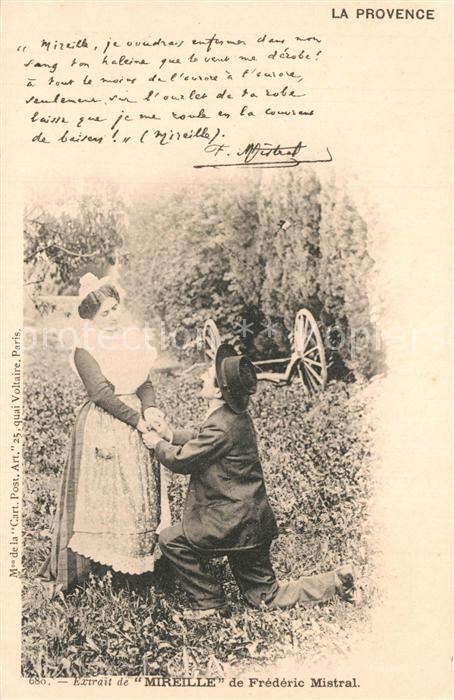 Gedicht auf AK Mireille Frederic Mistral