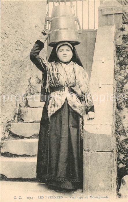 Trachten Frankreich Pyrenees Vrai Type de Montagnarde Wasse