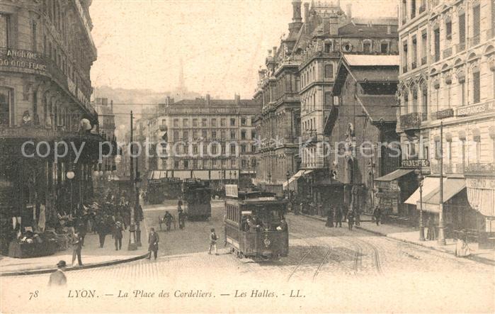 Strassenbahn Lyon Place des Cordeliers Les Halles