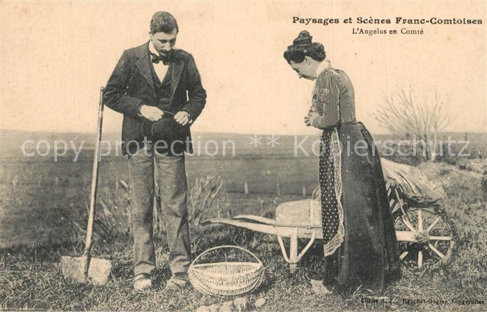 Landwirtschaft Scenes Franc-Comtoises Angelus en Comte