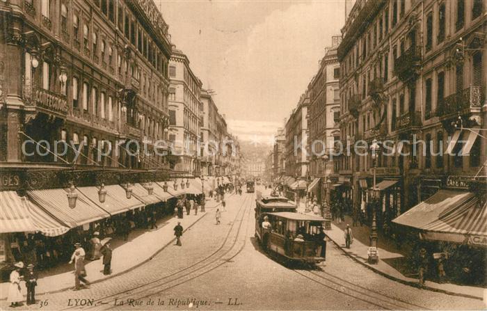 Strassenbahn Lyon Rue de la Republique