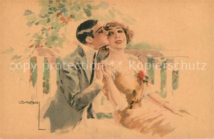 Usabal Paar Wangenkuss