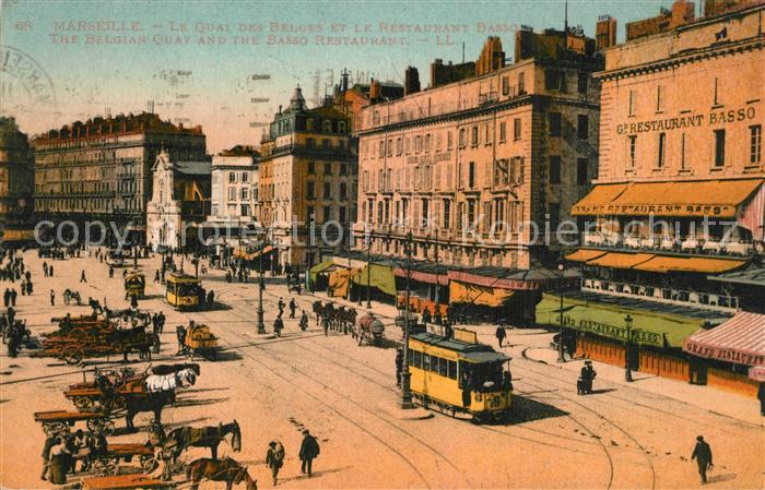 Strassenbahn Marseille Quai des Belges Restaurant Basso