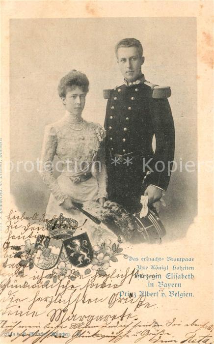 Adel Belgien Brautpaar Prinz Albert Herzogin Elisabeth