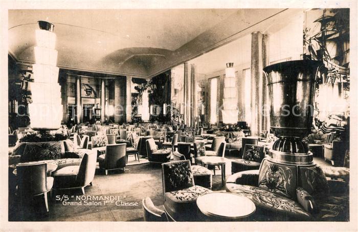 Dampfer Oceanliner S/S Normandie Grand Salon 1ere Classe