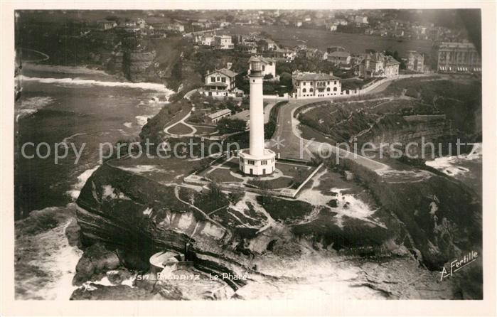 Leuchtturm Lighthouse Biarritz Phare Fliegeraufnahme