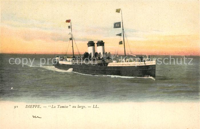 Dampfer Oceanliner La Tamise Dieppe