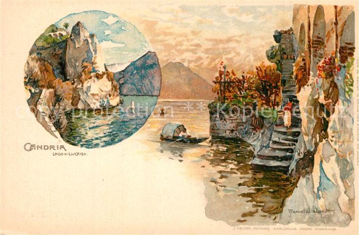 Wielandt Manuel Litho Candria Lago di Lugano