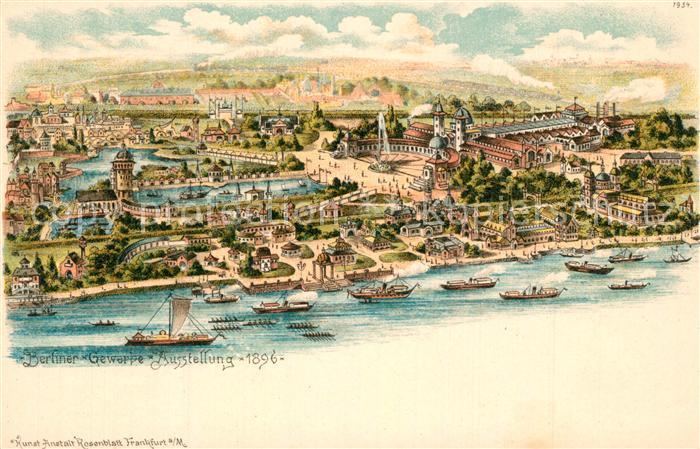 Ausstellung Gewerbe Berlin 1896 Litho