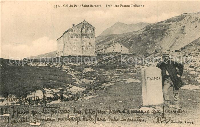 Grenze Douane Zoll Frontiere Franco-Italienne Col du Petit