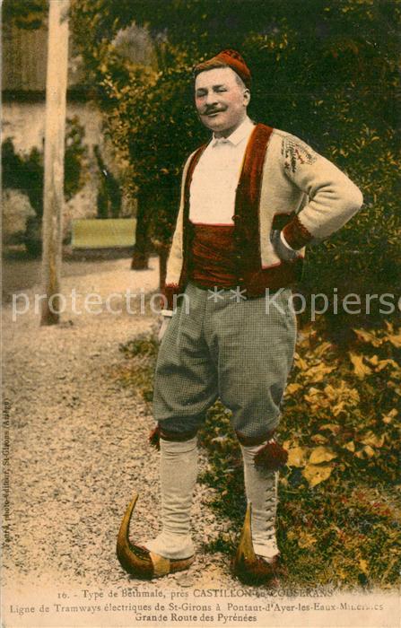 Castillon-en-Couserans Types de Bethmale Costumes Trachten