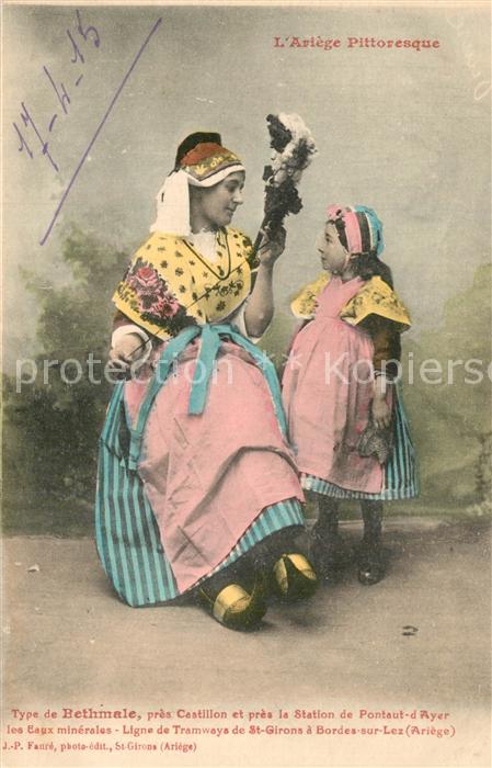 Bethmale Type de la région Costumes Trachten