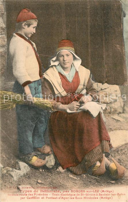 Les Bordes-sur-Lez Types de Bethmale Costumes Trachten