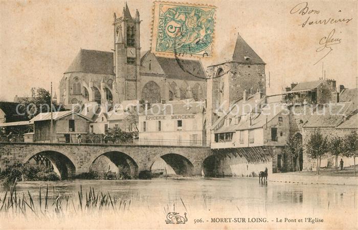 Moret-sur-Loing Le Pont et l'Eglise