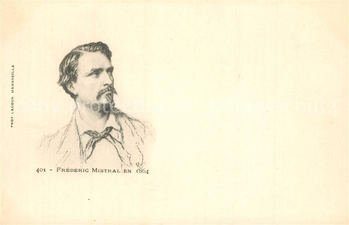 Marseille Bouches-du-Rhone Frédéric Mistral en 1864 Portrait de l'écrivain