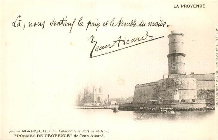 Marseille Bouches-du-Rhone Cathedrale et Fort Saint Jean Poemes de Provence de J