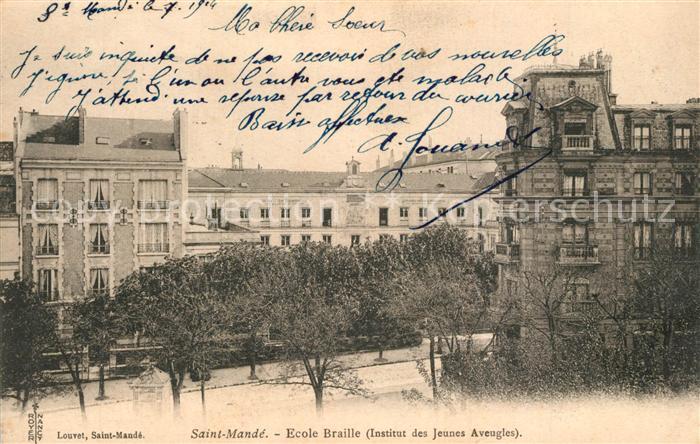 Saint-Mande Val-de-Marne Ecole Braille Institut des Jeunes Aveugles