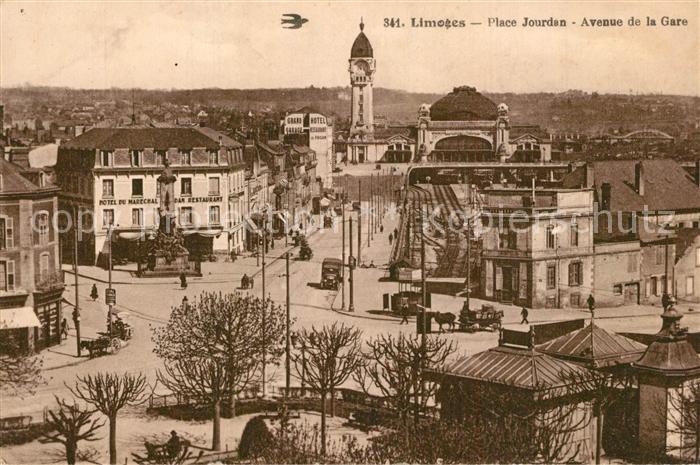Limoges Haute Vienne Place Jourdan Avenue de la Gare