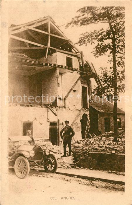 Angres Zerstoertes Haus in WK1