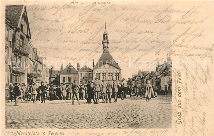 Peronne 80 Somme Marktplatz